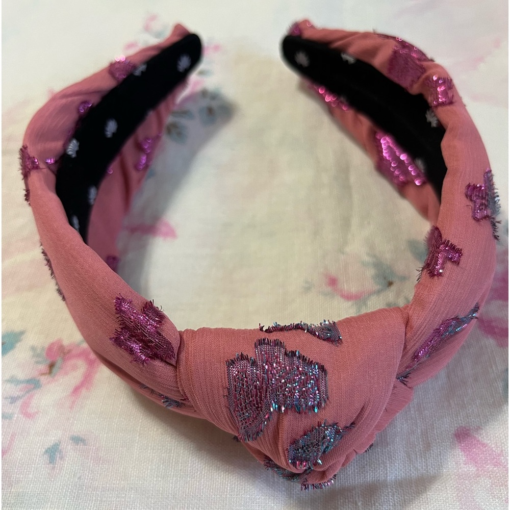 Lele Sadoughi x LoveShackFancy headband millennial pink .